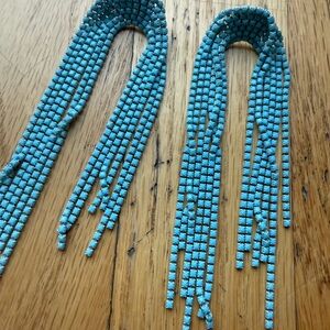 Elegant Turquoise Beaded Earrings Hair Candy By Han